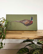 *SOLD* Pheasant Embroidered Canvas
