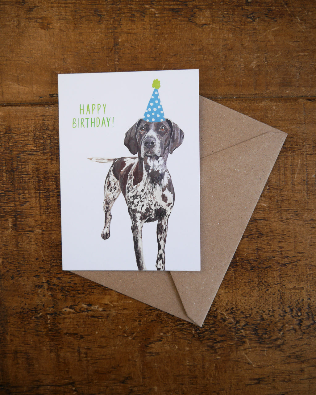Pointer Birthday Greetings Card