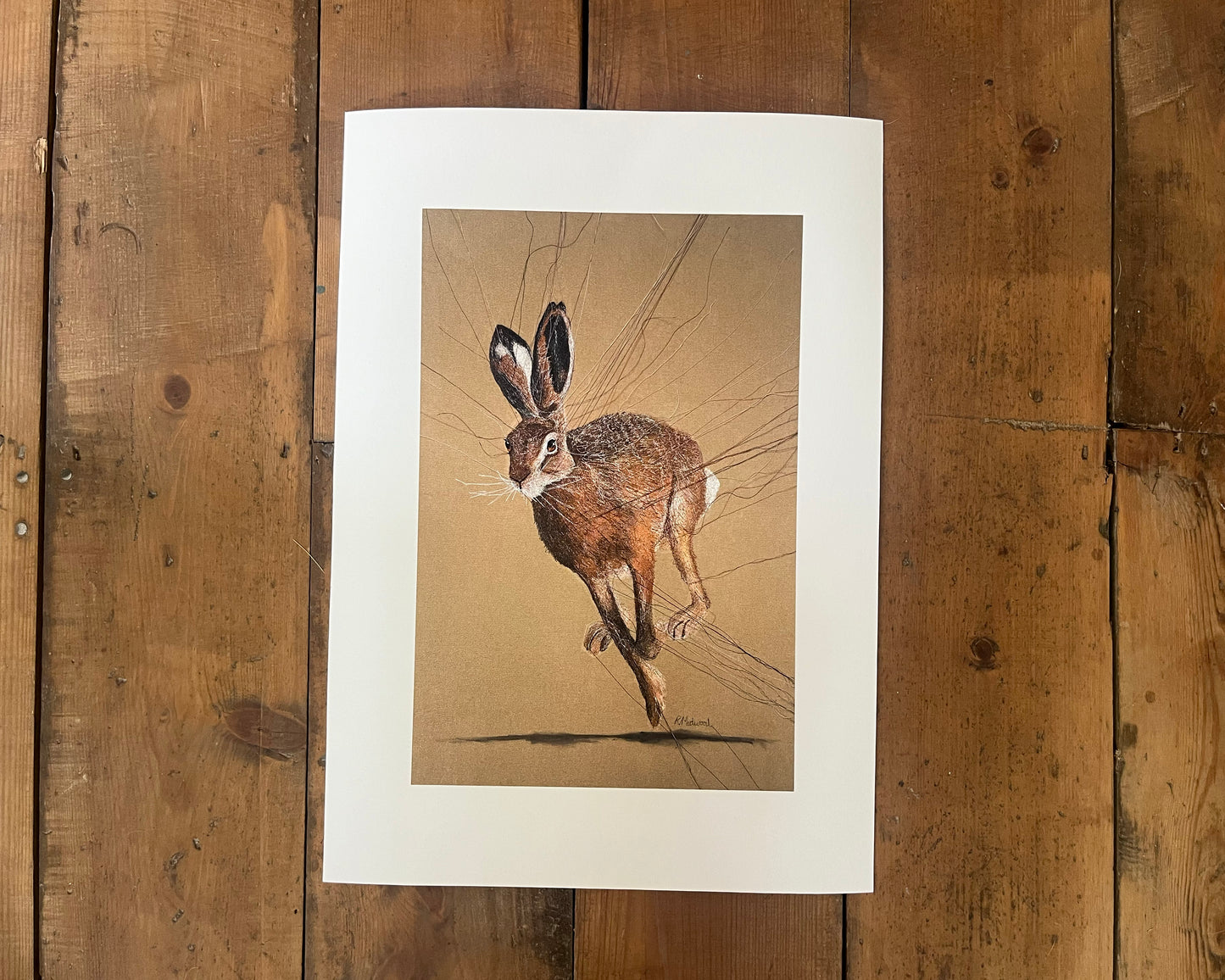 Running Hare Art Print