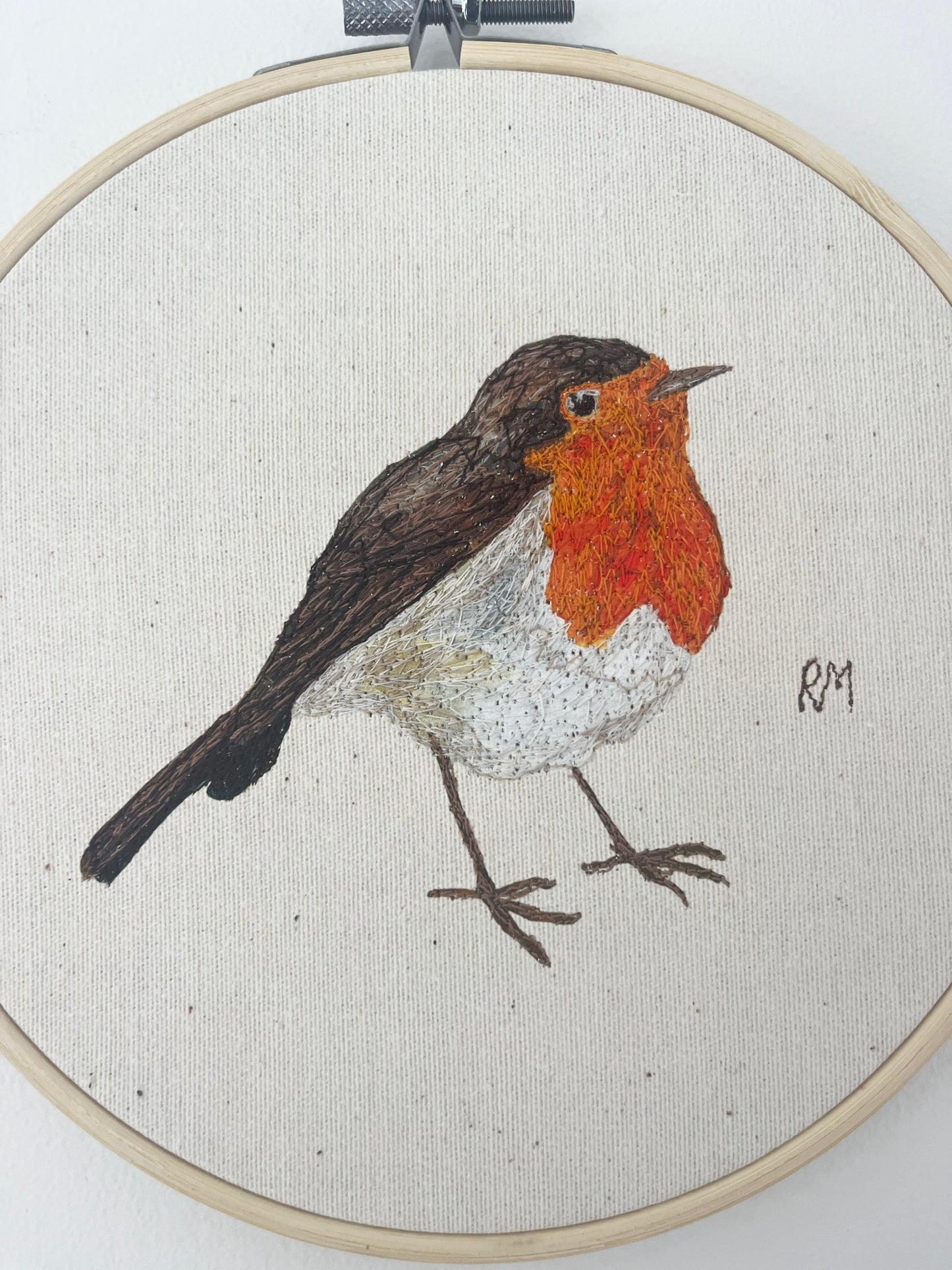 Robin Embroidery Hoop Picture