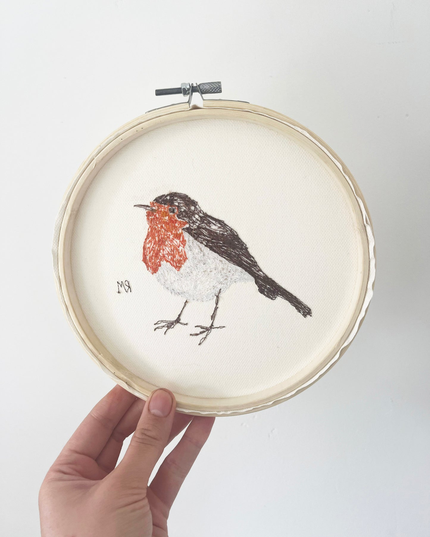 Robin Embroidery Hoop Picture