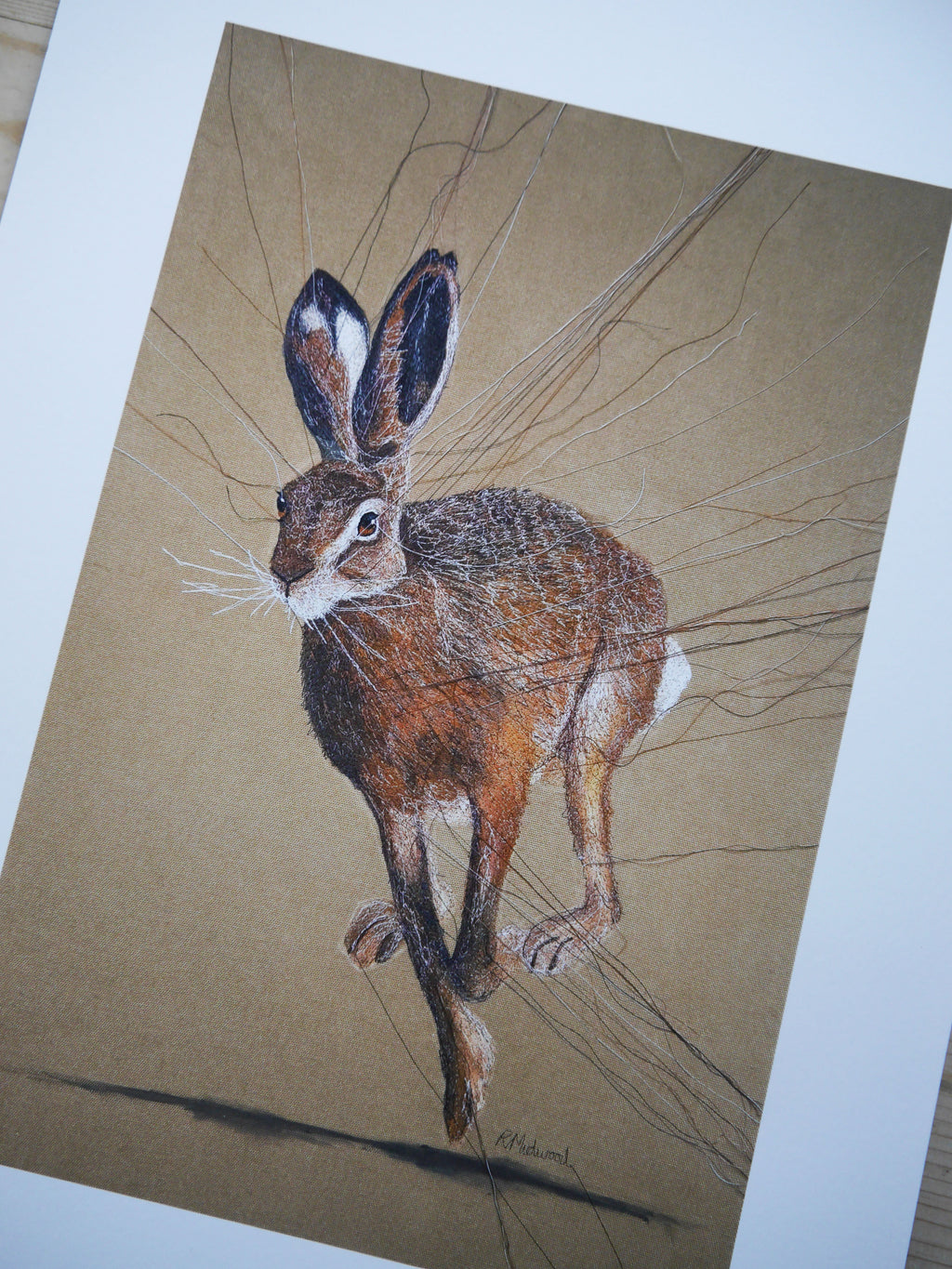 Running Hare Art Print