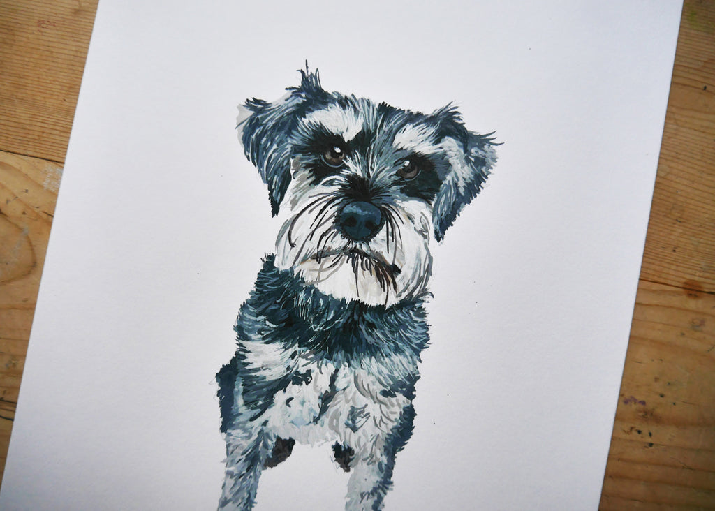 Schnauzer Dog Print
