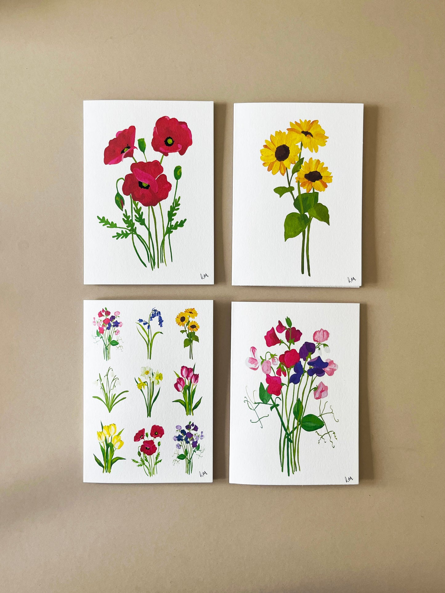 Summer Floral Greetings Cards