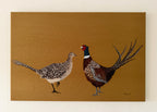 Mr & Mrs Pheasant Embroidered Canvas