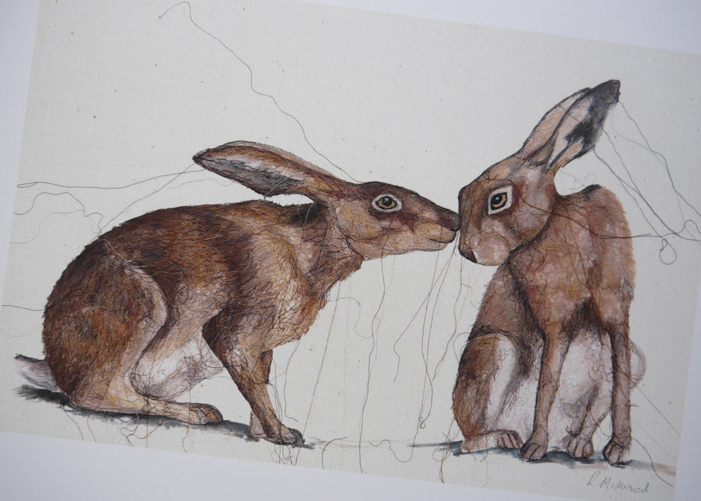 Two Hares Art Print