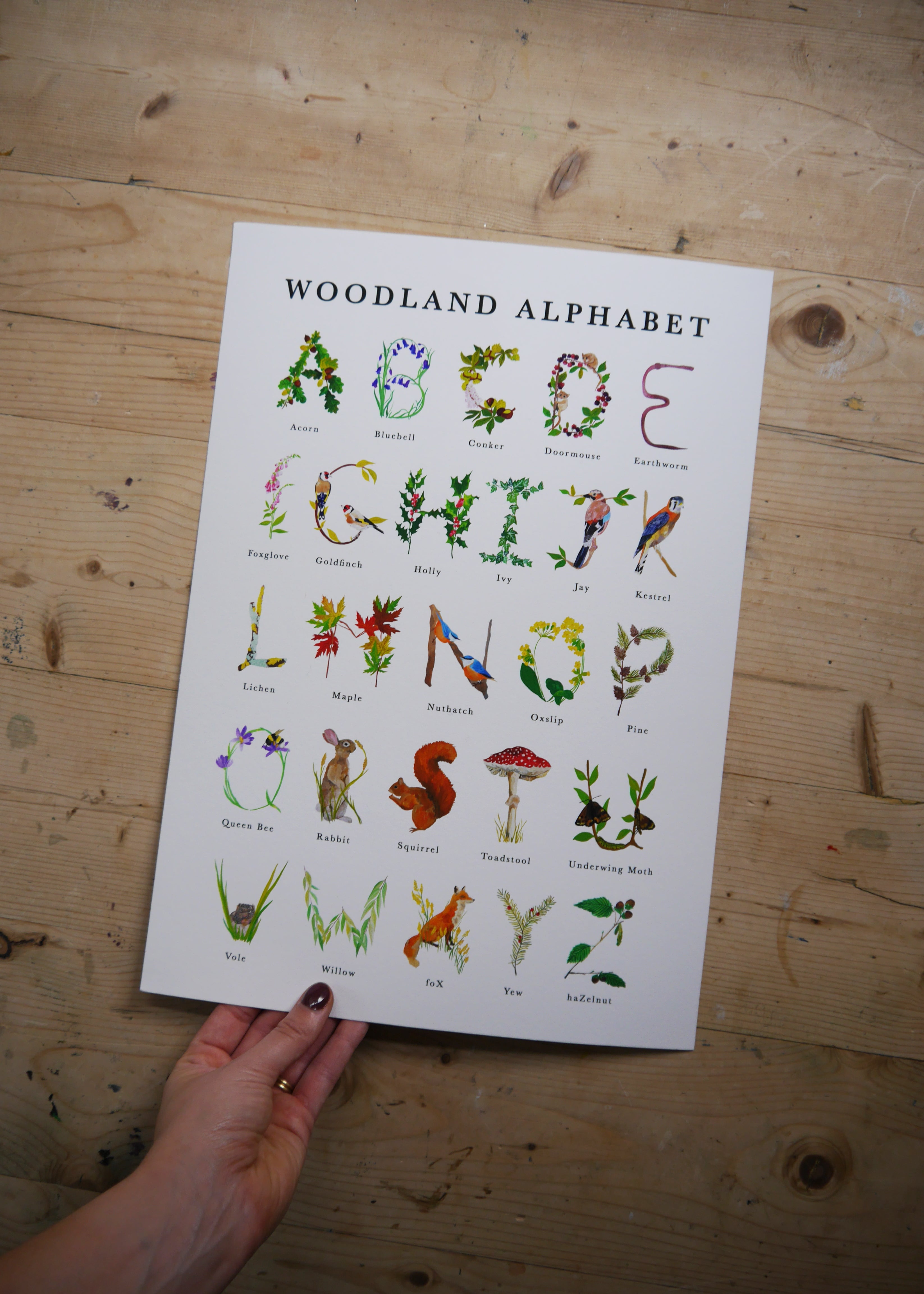 Woodland Alphabet Print