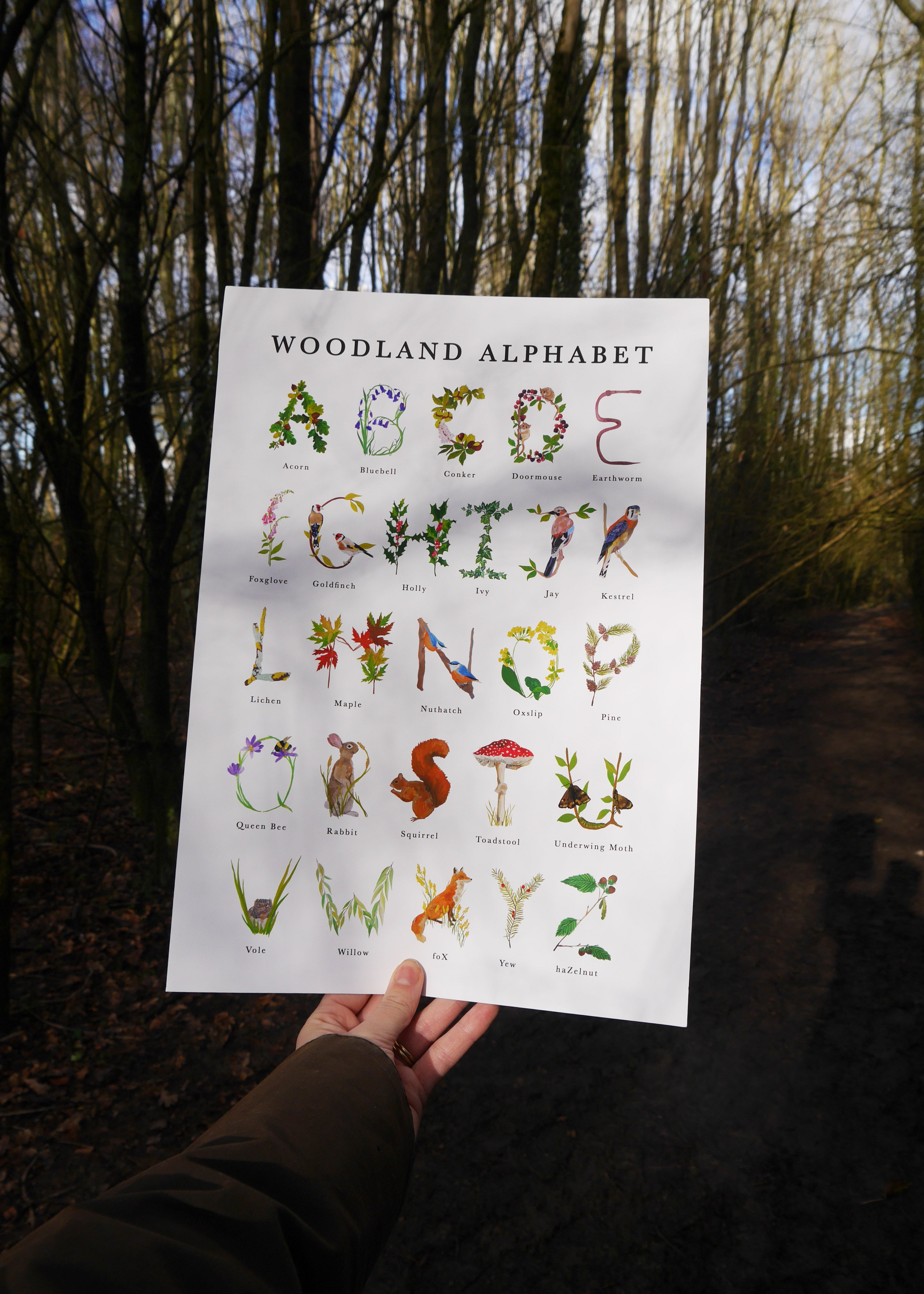 Woodland Alphabet Print